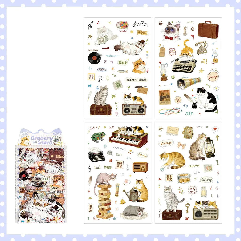 Journamm Junk Journal Stickers — 4 Sheet Journaling Supplies Pack