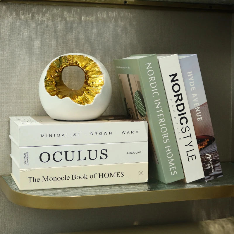 Coffee Cup Fake Books Decoration — Luxury Home Décor