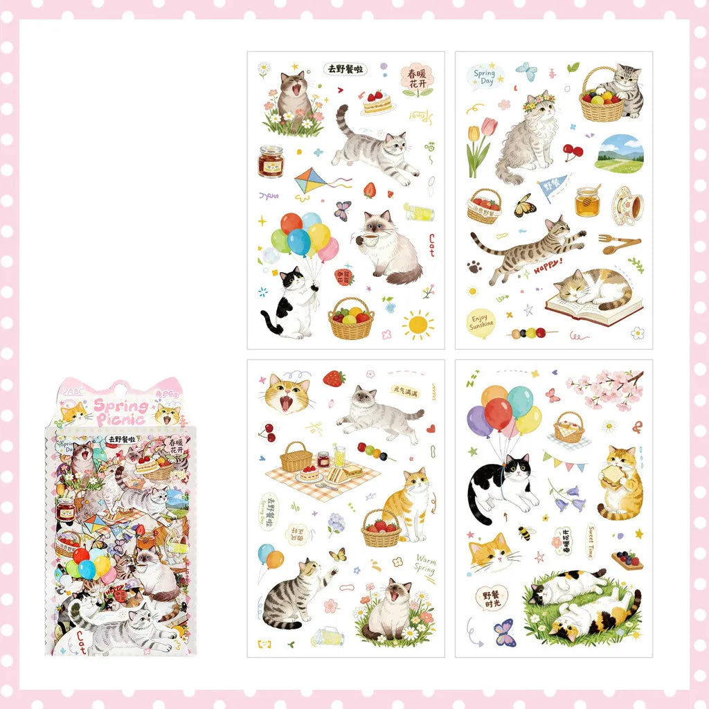 Journamm Junk Journal Stickers — 4 Sheet Journaling Supplies Pack