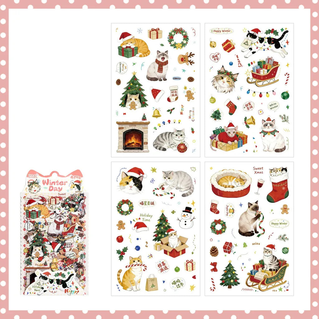 Journamm Junk Journal Stickers — 4 Sheet Journaling Supplies Pack