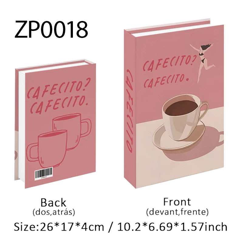 Coffee Cup Fake Books Decoration — Luxury Home Décor