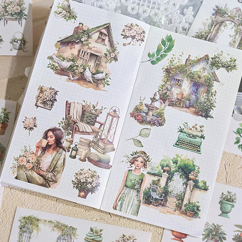 Garden Journal Stickers — 50 Sheet Junk Journaling Sticker Book