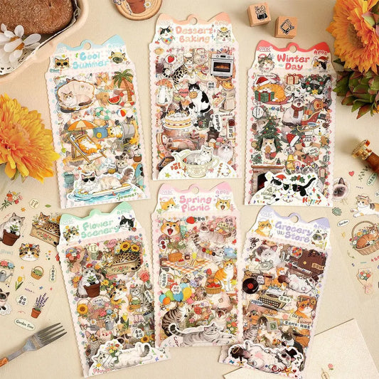 Journamm Junk Journal Stickers — 4 Sheet Journaling Supplies Pack