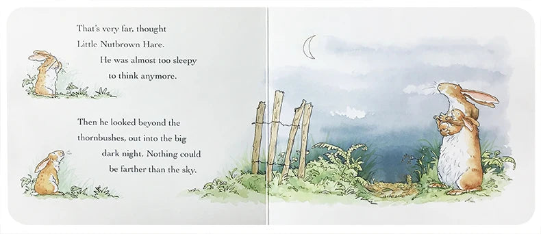 Guess How Much I Love You Children's English Enlightenment Cognitive Picture Books 0-6 ages Kids Children Cardboard Book