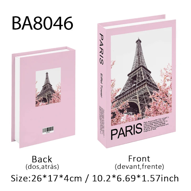 Perfume Luxury Fake Book Storage Box Interior Decoration Paris Decorative Books Design Ornament Coffee Table Shelf Home Decor