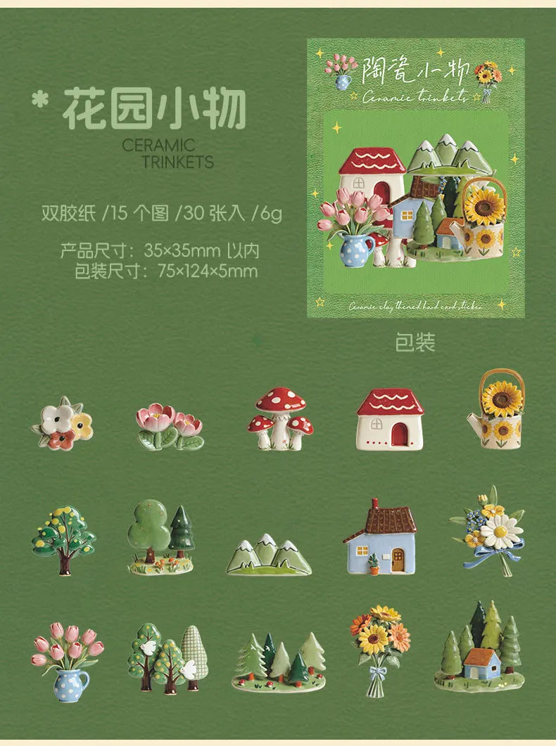 Cute Magazine Scrapbooking Sticker Pack — 30 Sheets Junk Journal Supplies