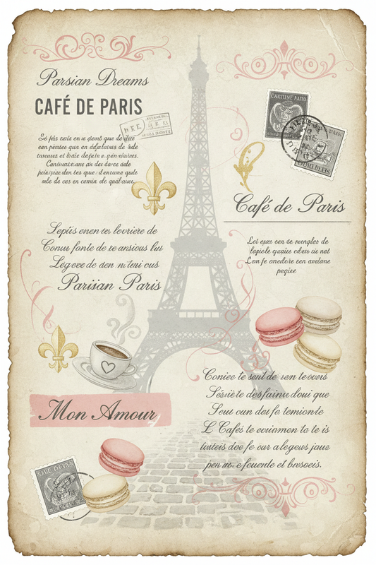 Parisian Dreams Junk Journal Paper