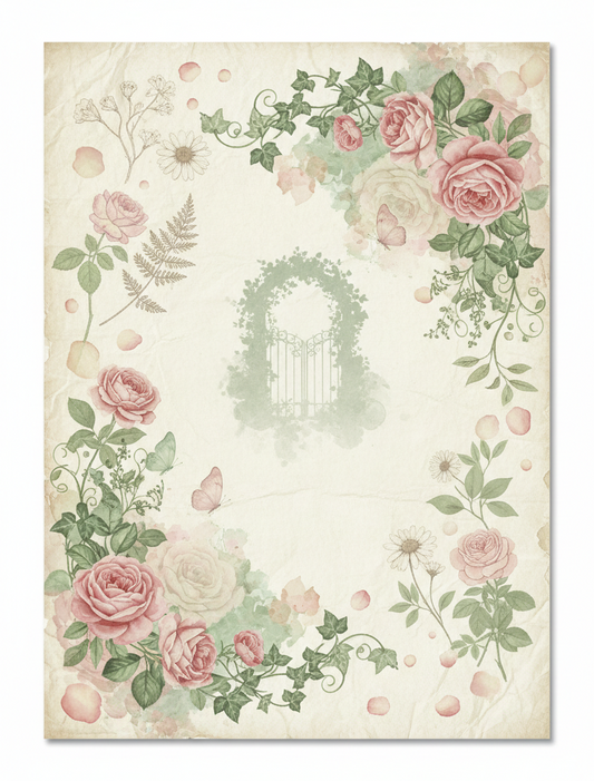 Secret Garden Junk Journal Paper