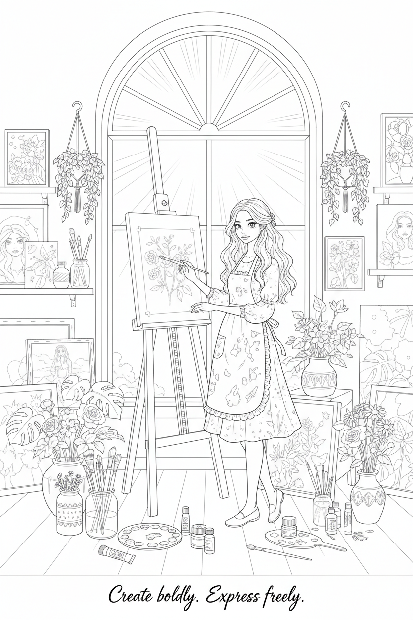 Self-Love Coloring Page 27 — Art Studio